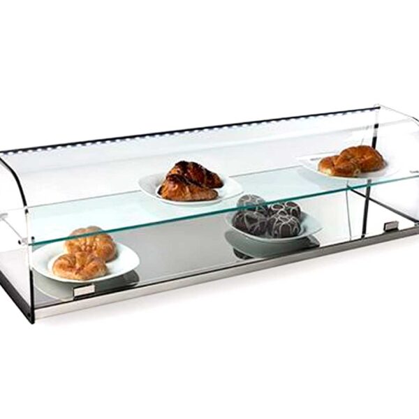 VG Vitrina Cristal Curvo Inox VCL 2 Pisos