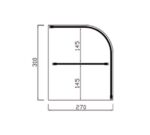 VG Vitrina Neutra Cristal Curvo VCL 2 Pisos - Imagen 2