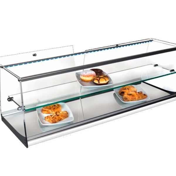 VG Vitrina Cristal Plano Inox VRLP 2 Pisos
