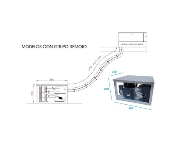 VG Vitrina de Tapas Refrigerada Plana con Grupo Remoto TR3 MAX - Imagen 3