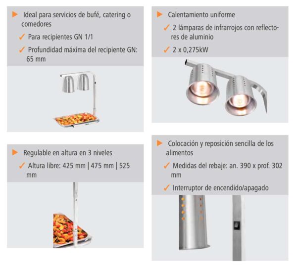 Bartscher Calentador para Buffet I2WL 1/1 - Imagen 8