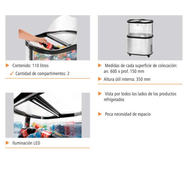 Bartscher Refrigerador Ventas Impulsivas 110L-2F - Imagen 8