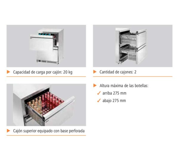 Bartscher Refrigerador con Cajones 600S2 - Imagen 10