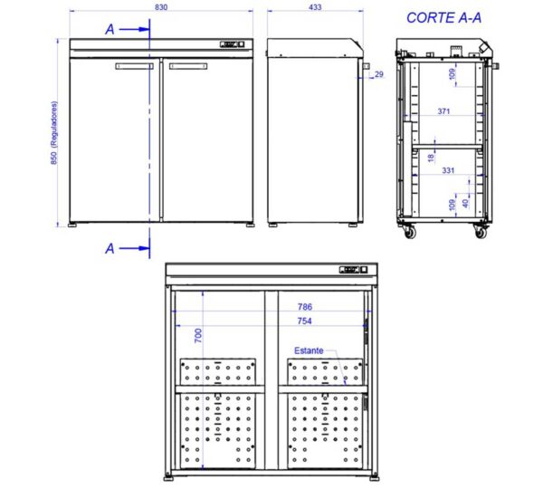 Edenox Armario Calentador de Platos ACP-100 S1 - Imagen 2