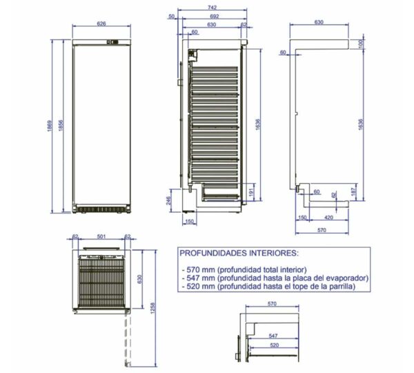 Edenox Armario Refrigerado APS 451 - Imagen 3