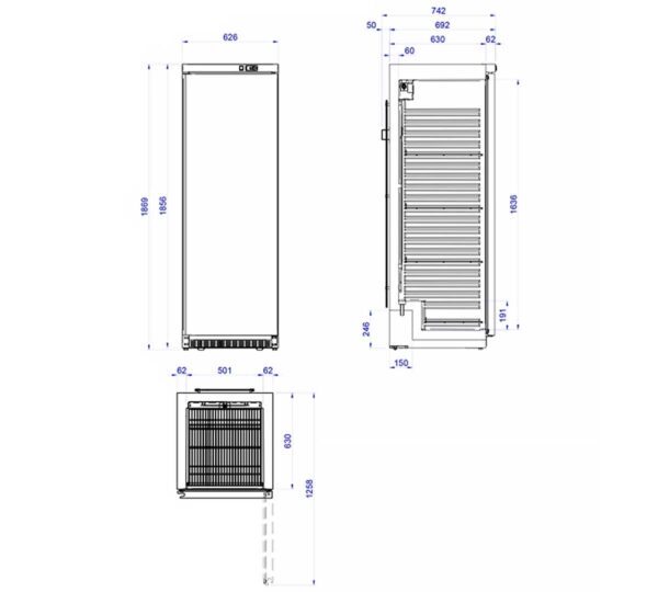 Edenox Armario Refrigerado APS-451-C Blanco - Imagen 3