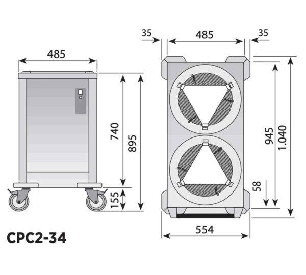 Edenox Carro Caliente Dispensador de Platos - Imagen 6