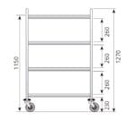 Edenox Carro de Servicio 4 Estantes - Imagen 4