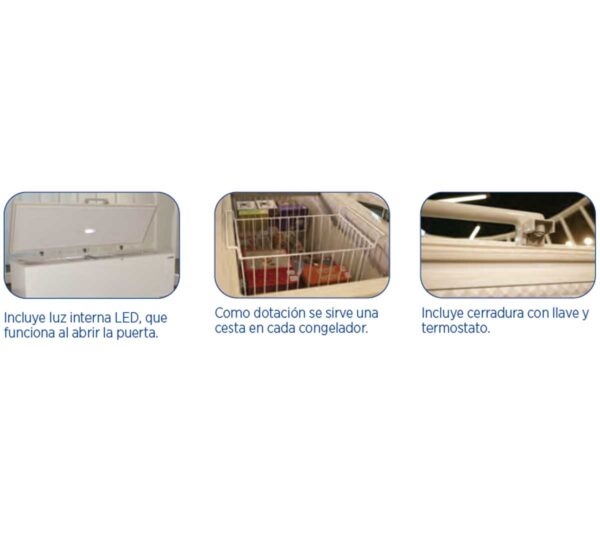 Edenox Congelador Horizontal Puerta Abatible NLF-120 - Imagen 2