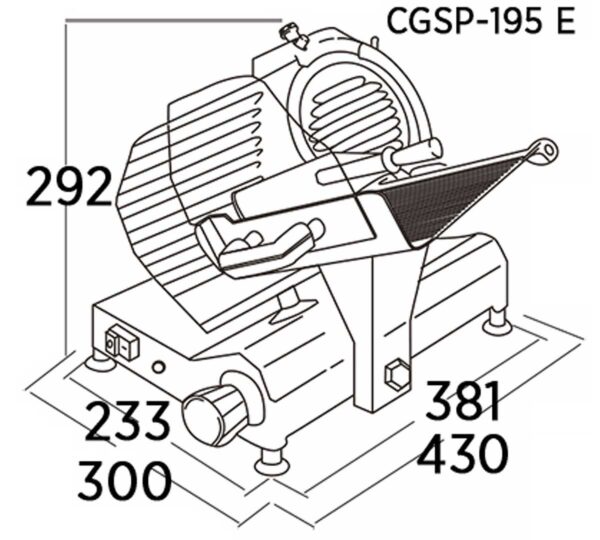 Edenox Cortadora de Fiambre Gama Estándar CGSP-195 E - Imagen 2
