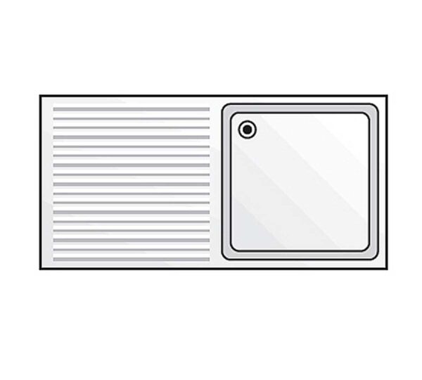 Edenox Fregadero Gama 600 con Bastidor y Estante - Imagen 4
