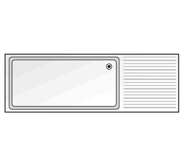 Edenox Fregadero Gama 700 Gran Capacidad Bastidor con Estante - Imagen 3