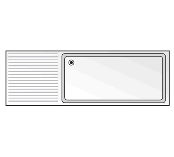 Edenox Fregadero Gama 700 Gran Capacidad Bastidor con Estante - Imagen 4