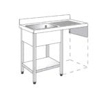 Edenox Fregadero Gama 600 con Espacio Lavavajillas y Estante - Imagen 2