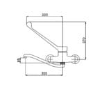 Edenox Grifo Monomando Pared Palanca Larga - Imagen 2