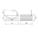 Edenox Lavamanos Mural Caño Giratorio LM-33 - Imagen 2