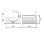 Edenox Lavamanos Mural Caño Giratorio LM-44 D con Dosificador - Imagen 3