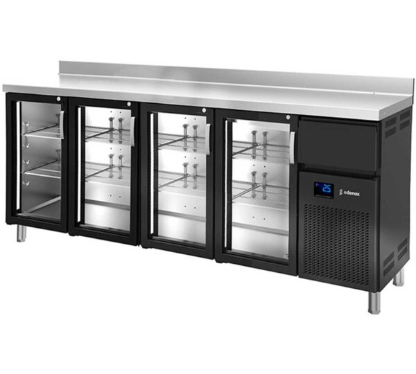 Edenox Mesa Refrigerada Frente Mostrador Serie 600 FMPS HC PC Negra