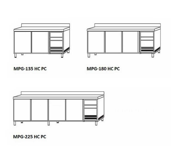 Edenox Mesa Refrigerada GN 1/1 MPG-135 HC PC - Imagen 2