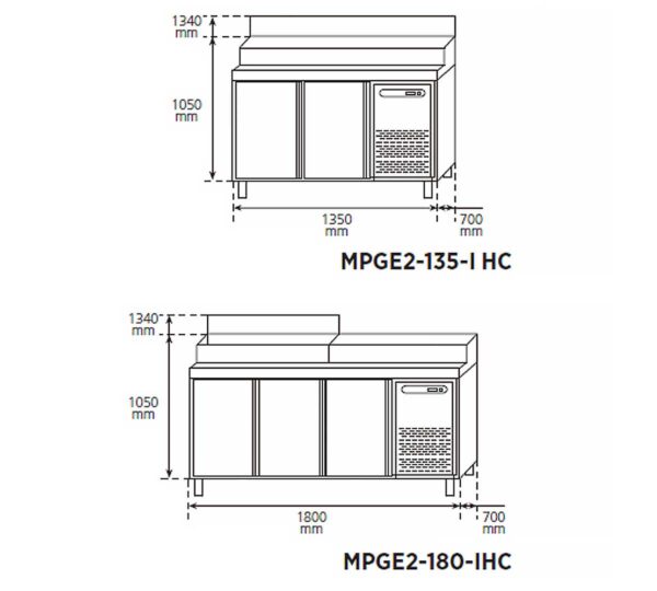 Edenox Mesa Refrigerada para Pizza/Ensalada MPG2 - Imagen 5