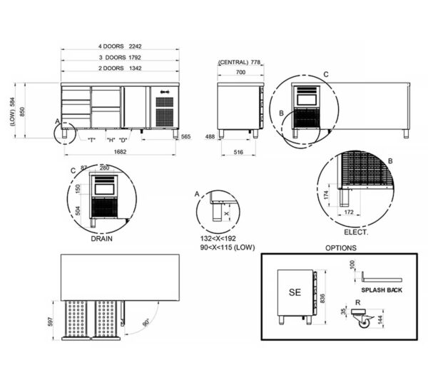 Edenox Mesa Refrigerada GN 1/1 MPG-225 HC PC - Imagen 2