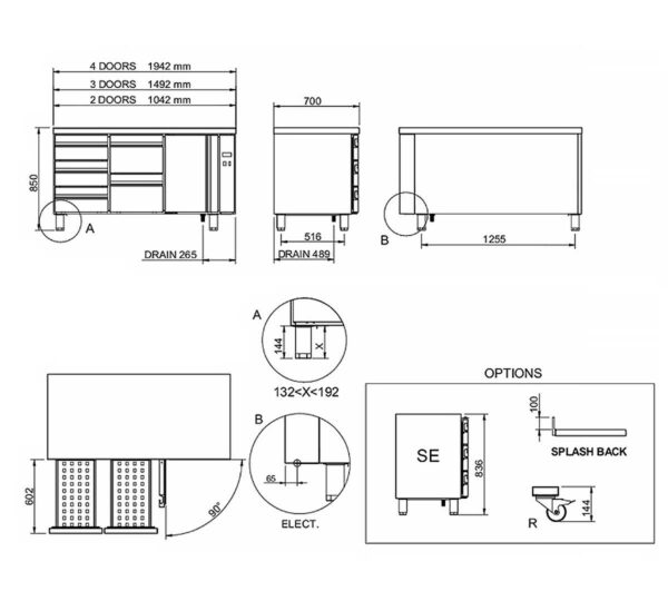 Edenox Mesa Fría Gastronorm GN 1/1 MPG Pre-Instalación - Imagen 7