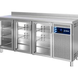 Edenox Mesa Refrigerada Puerta Cristal Snack Serie 600 MPS HC PC Inox