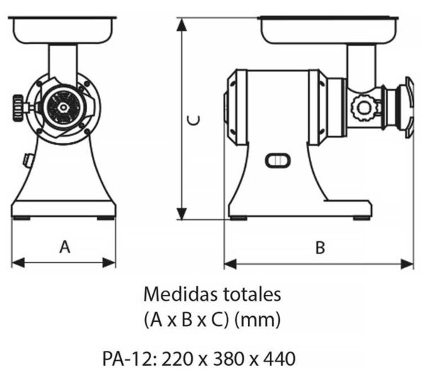 Edenox Picadora de Carne PA-12 - Imagen 5
