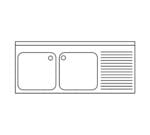 Eratos Fregadero Gama 550 con Cartela y Espacio Lavavasos - Imagen 5