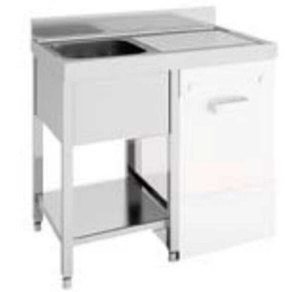 Eratos Fregadero Gama 600 con Espacio Lavavasos y Estante