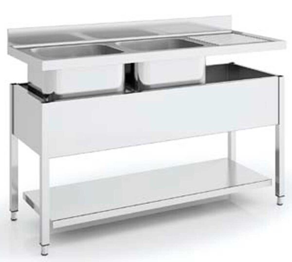 Eratos Fregadero Gama 700 con Bastidor y Estante - Imagen 3