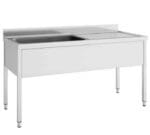 Eratos Fregadero Gama 700 Gran Capacidad con Bastidor Sin Estante