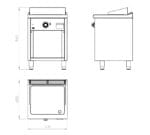 Fainca HR Fry Top de Cromo Serie 600 de Pie FTE-ECR - Imagen 2