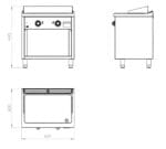 Fainca HR Fry Top de Cromo Serie 600 de Pie FTE-ECR - Imagen 3