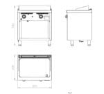 Fainca HR Fry Top de Acero Serie 600 de Pie FT-E - Imagen 3