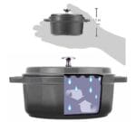 Lacor Cacerola con Tapa Mini Negra Coccottes - Imagen 3