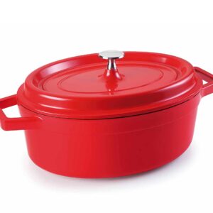 Lacor Cacerola Oval con Tapa Mini Roja Cocottes