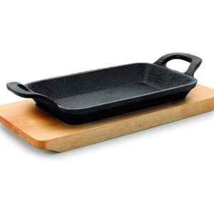 Lacor Mini Plancha Grill Lisa Rectangular con Base Magma