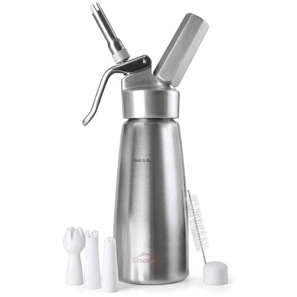 Lacor Sifón Crema Acero Inox y Cabezal Aluminio