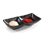 Pujadas Bandeja Snack o Salsas 2 Compartimentos Mini Black
