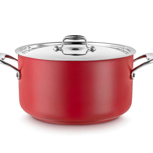 Pujadas Cacerola Alta con Tapa Cool Line Roja