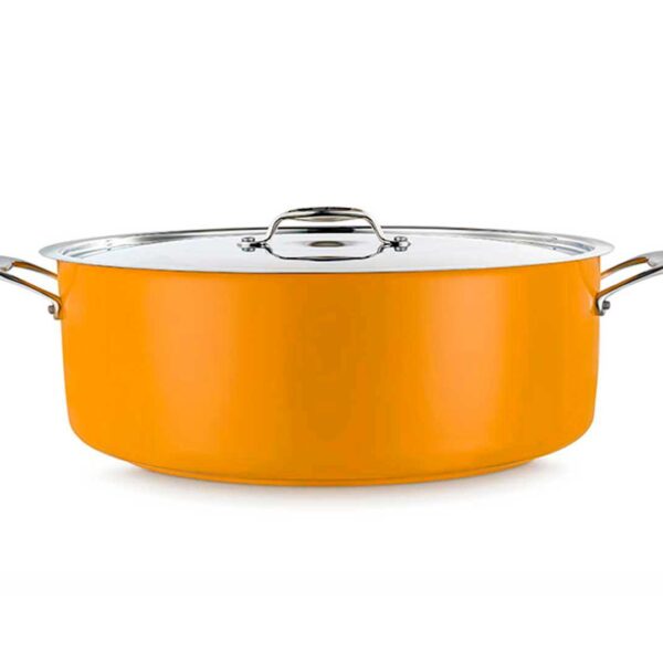 Pujadas Cacerola Baja con Tapa Cool Line Amarilla