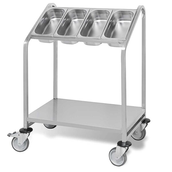 Pujadas Self Service Dispensador Porta Cubiertos GN 1/3 y Bandejas