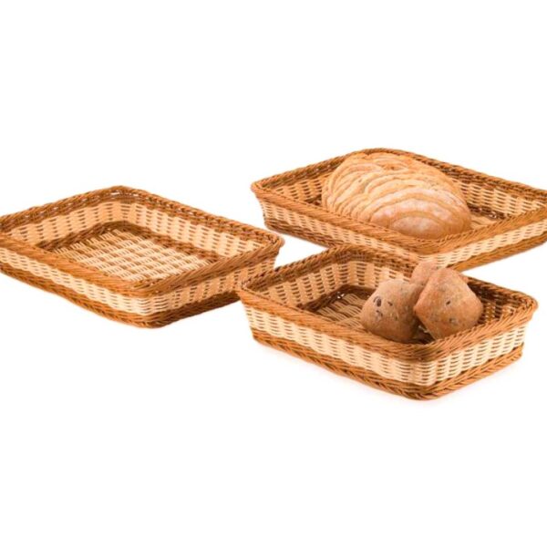 Pujadas Cesta Rectangular Borde Marrón