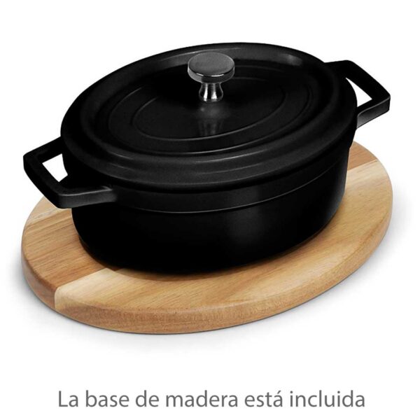 Pujadas Mini Cazuela Oval con Tapa Negra