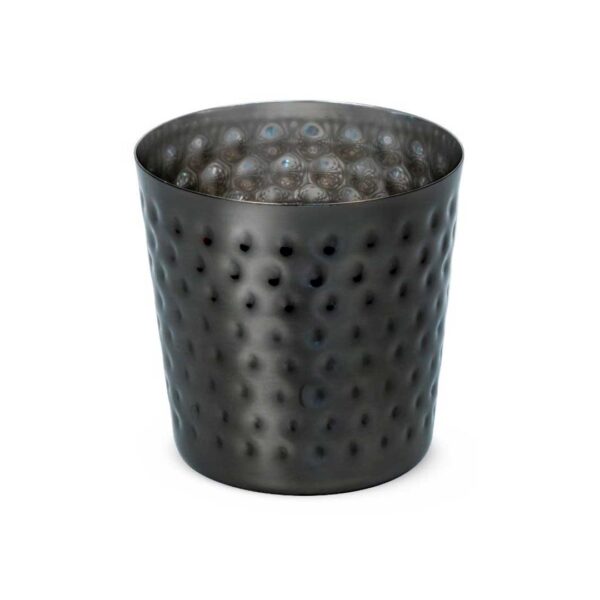 Pujadas Mini Vaso para Servir Acabado Martillado Negro