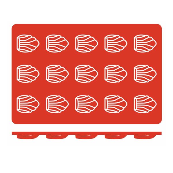 Pujadas Molde Silicona Rojo Magdalenas