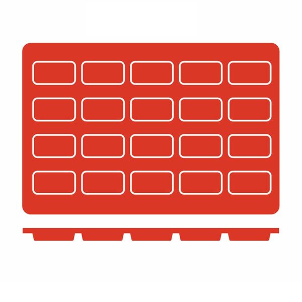 Pujadas Molde Silicona Rojo Mini-Cakes