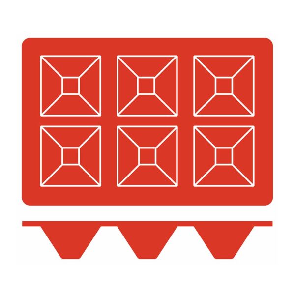 Pujadas Molde Silicona Rojo Pirámides