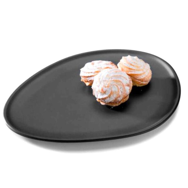 Pujadas Vajilla Presentación Melamina Terracota Borde Negro